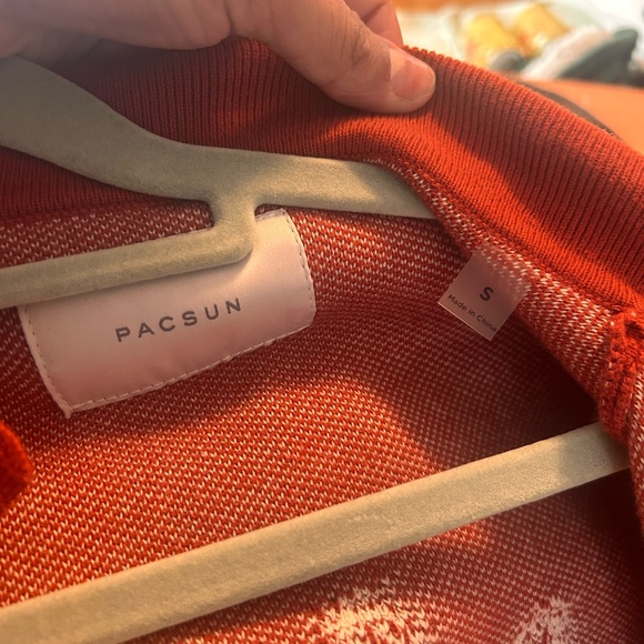 PacSun Rust Zip Cardigan - Picture 3 of 3